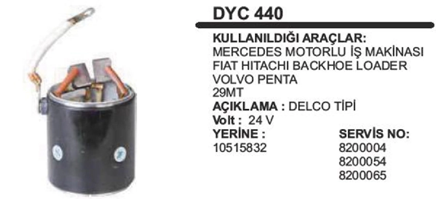 Marş Yastığı + Gövdesi Delco 24V 29MT Mercedes, Fiat, Volvo | OEM DYC440