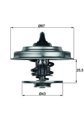 Termostat (65°) / (Contasiz) Actros MP2-MP3 1841-1843-1844 / Atego / Axor Econic / Mk-Ng-Lk Seri / LN2 Lp O301 - O305 | MAHLE TX1865 | OEM 42036575