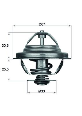 Termostat 80° BMW M40 M20 M50 E30 E34 E36 | MAHLE TX2780D | OEM 11531710953 11531713040
