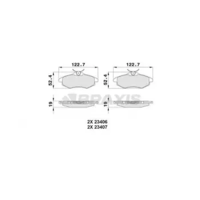 On Fren Balatasi C2 C3 C3 Pluriel 1,1 1,4I 1,6HDI 03> | BRAXIS AA0011 | OEM 425258