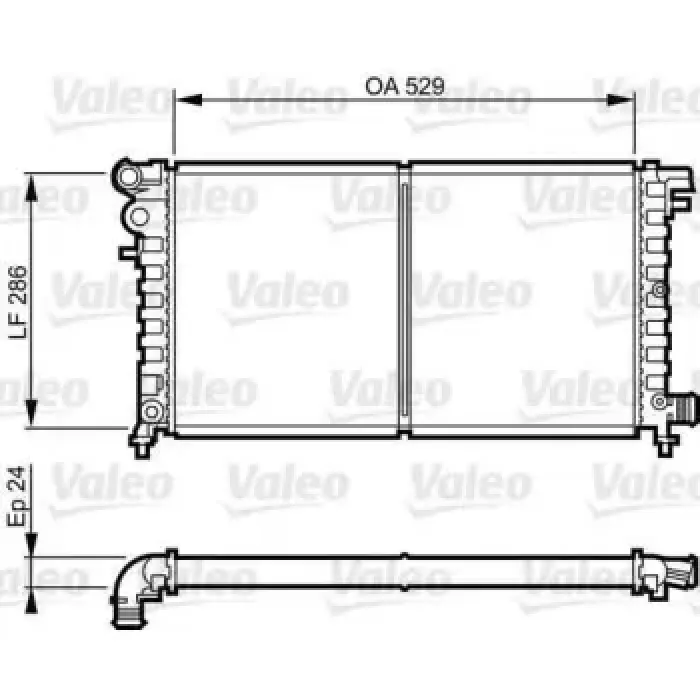 Motor Su Radyatoru P106 Saxo TUD5 (1,5DIZEL) Olcu: (286*529*24) 96> | VALEO 731530 | OEM 1330.92 1330.92 1301.VT 1301.VT