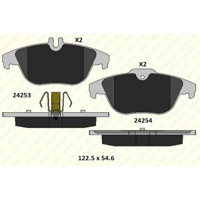 Fren Balatasi Arka X204 08>15 W204 07>14 S204 07>14 C207 11>16 A207 10>16 | KALE B 24253 179 05 MSH | OEM A0074208520