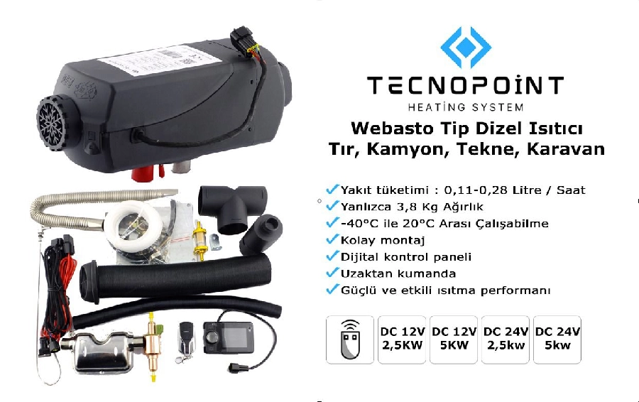 Araç İçi Isıtıcı Webasto D4 12V 5KW | OEM TC18-03