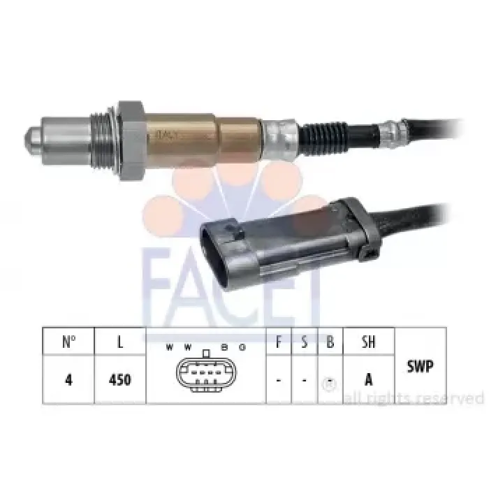 Oksijen Sensoru Sandero Clio 2 Kangoo Megane 2 Symbol 1.6 | FACET 10.8281 | OEM 8200437489