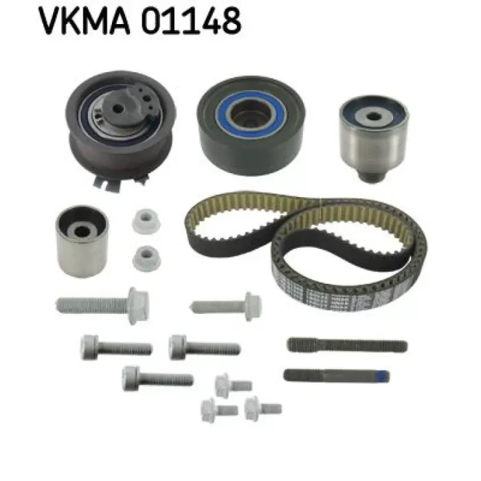 Triger Seti Crafter Ckub A4 A5 A6 Q5 Golf 6 T6 Leon Octavia Super B Caddy 3 Amarok 1.2 1.6 2.0TDI 07> Siyah Teflonlu Kayis | SKF VKMA01148 | OEM 03L198119A 03L198119B 03L198119C 03L198119D