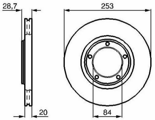 On Fren Disk Aynasi Havali H100 Minibus 1994 2005 | MANDO MBC030106 | OEM 5812944010