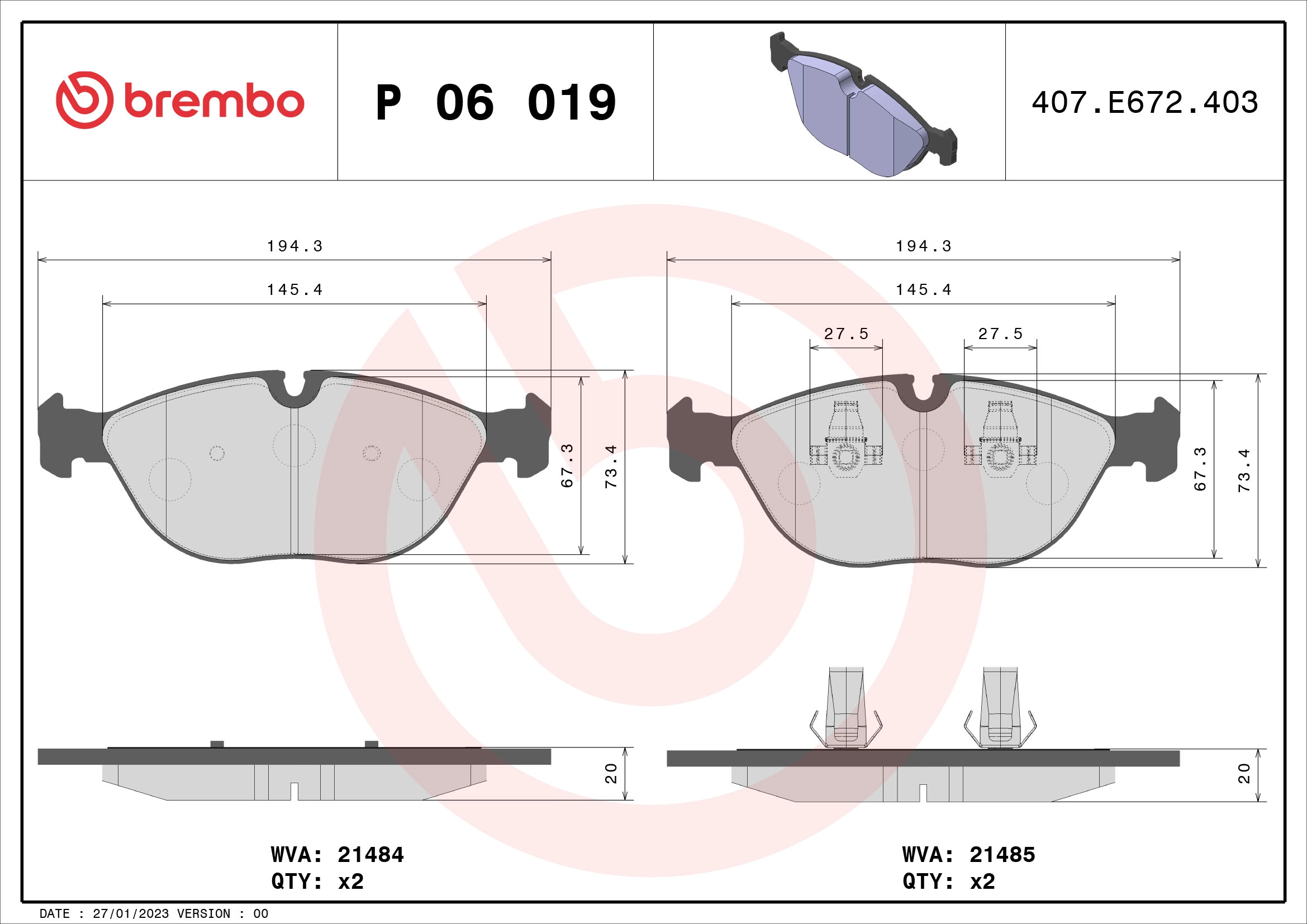 Fren Balatasi On Audi A4 / Q 01> Tt 3,2 VR6 / Q 03> A8 2,5 TDI / Mercedes W202 97>00 W210 97>02 W220 02>05 | BREMBO P06019 | OEM A0034202120 A0034202120 A0034209120 A2104200120 8D0698151D A0034209120 A2104200120 8D0698151D