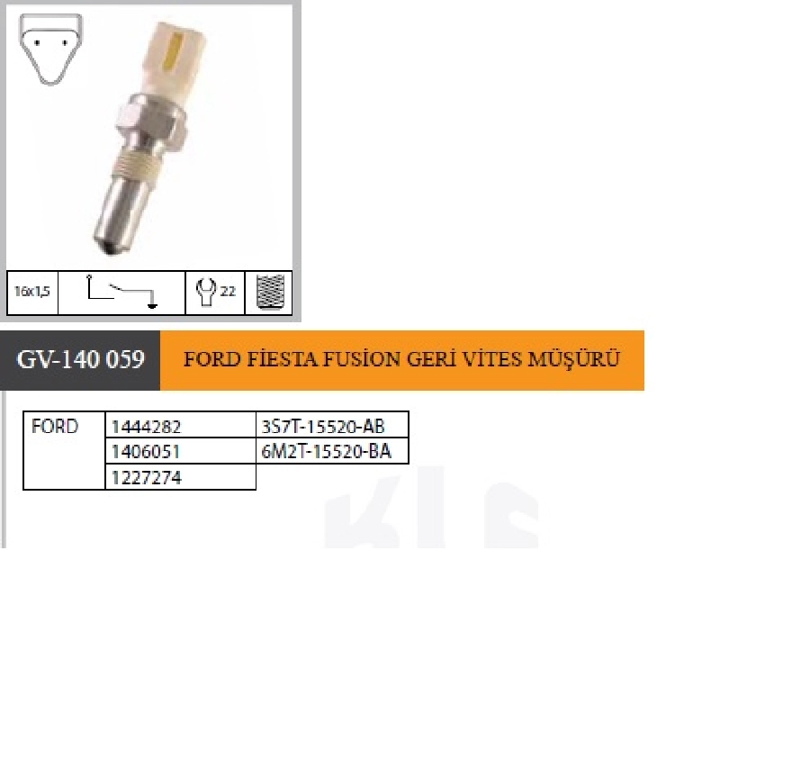 Müşür Geri Vites - Ford Fiesta Fusıon | OEM GV-140059