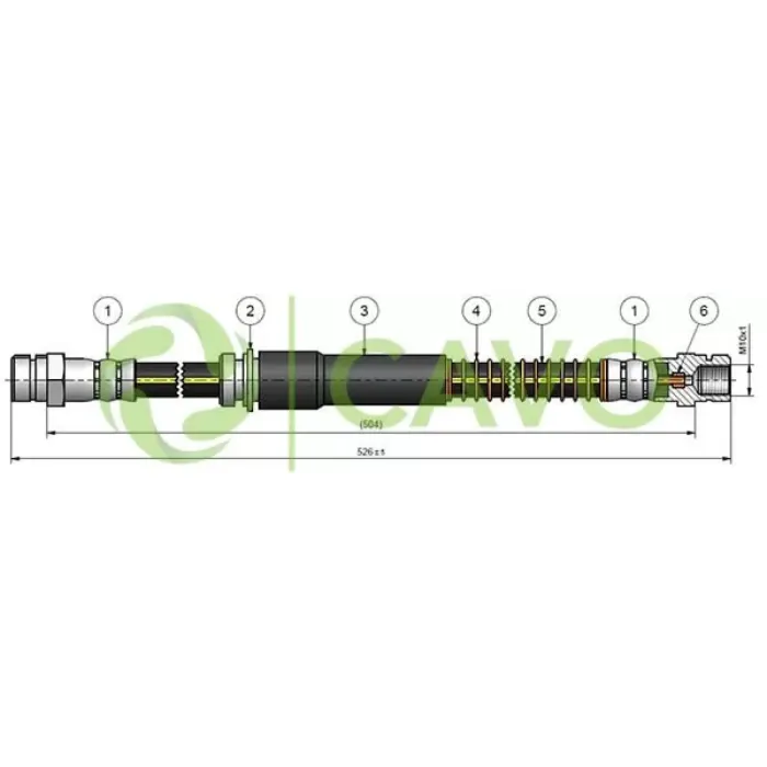 On Fren Hortumu Golf V VI A3 03> Leon 05> Scirocco 08> Superb 08> Eos 06> | CAVO C900 617A | OEM 1K0611701A 1K0611701A 1K0611701C 1K0611701J 1K0611701C 1K0611701J