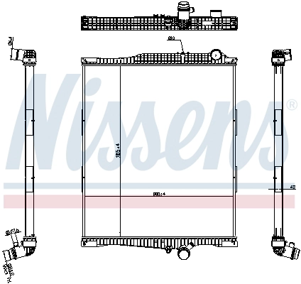Motor Su Radyatoru Renault C-K-T Seri 13> / Volvo Fh 4 Seri 400/440/460/480 | NISSENS 654790 | OEM 21208269 85013015 7422062431 7485013538 7485013642 7422062431 21167328 21208269 22039775