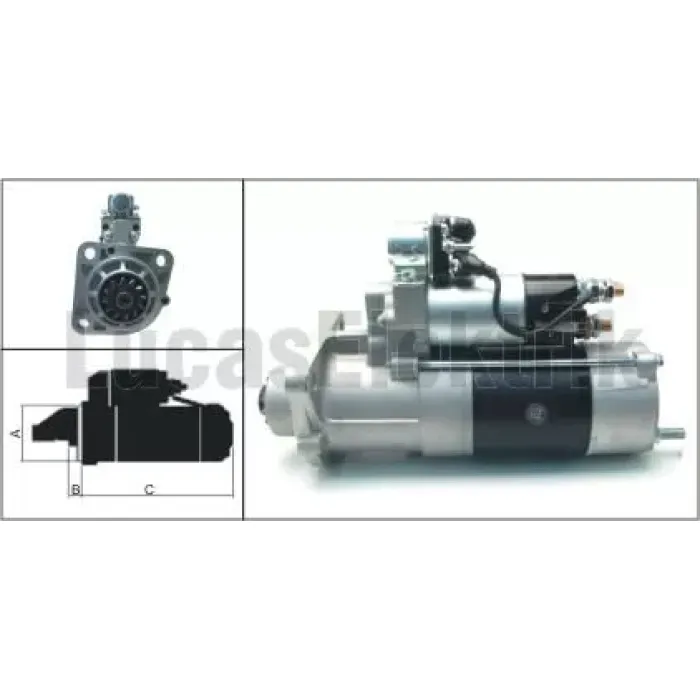 Mars Motoru 24V 5,5 Kw 12 Dis Renault Premium 300 - 340 - 385 - 420 Serie / Kerax 300 - 340 | LUCAS LES0333 | OEM 5010306777 5001853710