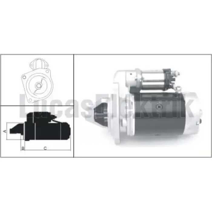 Mars Motoru 12V 3,5KW 9 Dis 2M113 Tumosan (Negatif) | LUCAS 619 240 98