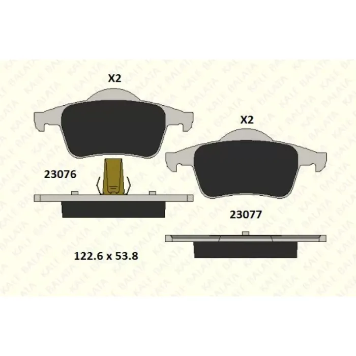 Arka Fren Balatasi S60 00>10 S70 97>00 S80 98> V70 97>07 XC70 00> | KALE B 23076 175 05 MSH | OEM 272399