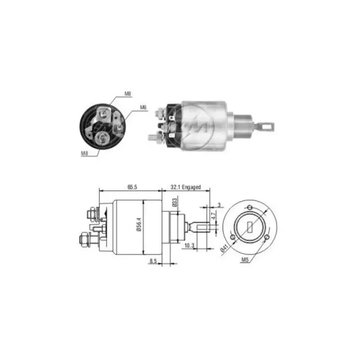 Mars Otomatigi 12V VW Tek Civata Çift Fis | ZM 0473 | OEM 049911287D 7161095450 0001529500