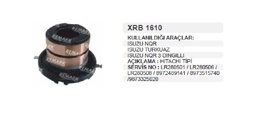 Rotor Bakırı Hitachi Isuzu Turkuaz Nqr 3 Dingilli İç Delik:17mm Dış ÇAP:31,5mm BOY:30mm | OEM XRB1610