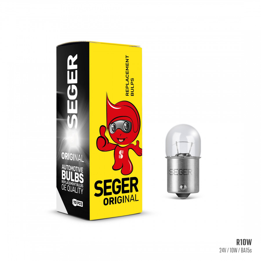Halojen Ampul R10W 24V 10W BA15S Std. Repl. | SEGER 209168