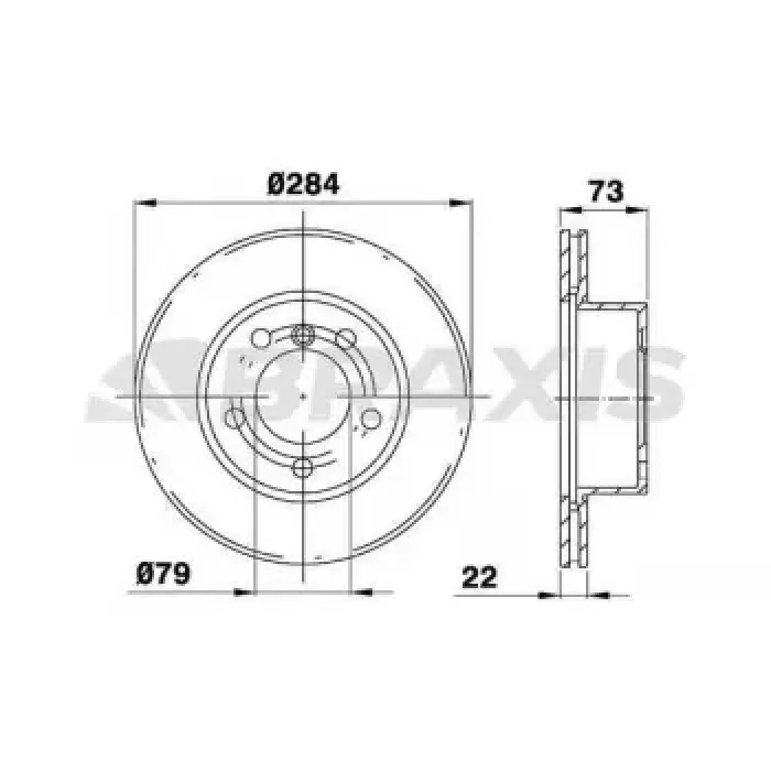 Fren Diski On Bmw E81 E87 04> | BRAXIS AD0251 | OEM 34116764629 34116764629 34116854996 34116854996