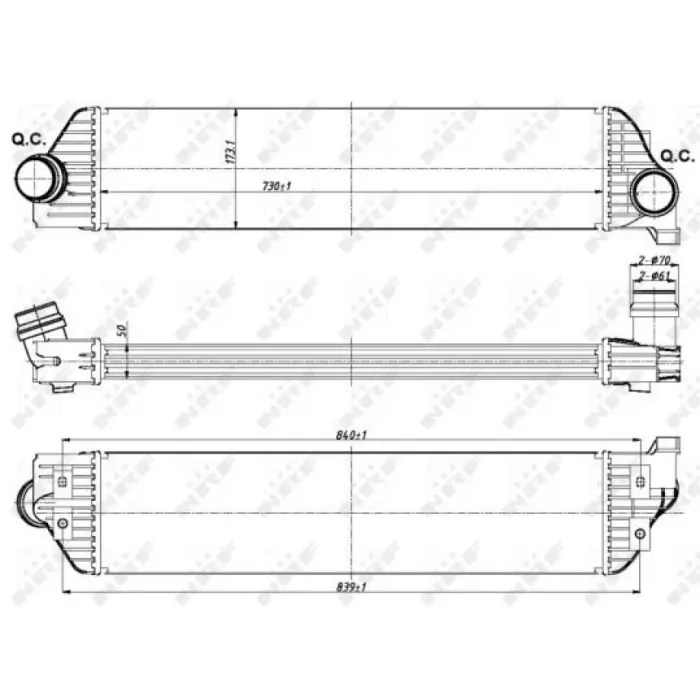 Turbo Radyatoru Master III 2,3DCI / Movano B 10> / Navara 10> | NRF 30358 | OEM 144960015R