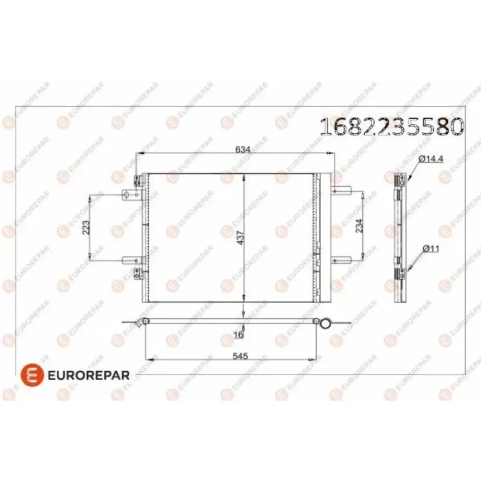 Klima Radyatoru Opel Astra L Grandland P3008 2-308 2-5008 2-508-Expert Ivpartner-C4 Picasso-Jumpy 4-Berlingo DW10 | EUROREPAR 1682235580 | OEM 9673629480 9677145480 9817334080