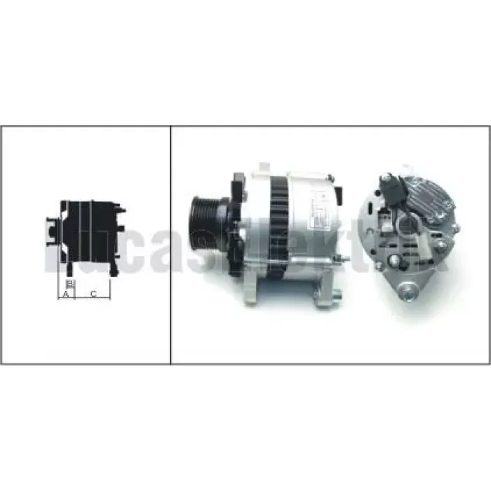 Alternator A127 12V 65A Turk Traktor (8 Kanalli | LUCAS 619 204 59