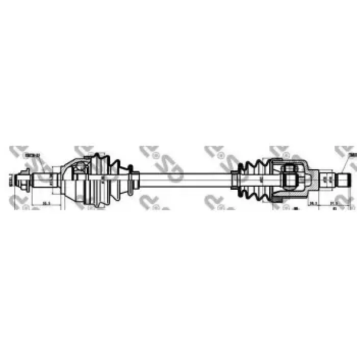 On Aks Sol Komple Focus 1,4 / 1,6 / 1,8TDCI / 98>04 (Ic FREZE:23, Dis FREZE:25 UZUNLUK:633MM, Conta Cap: 53,38MM) | GSP 218042 | OEM XS4W 3B437 DB 1345864 3B437 1345864