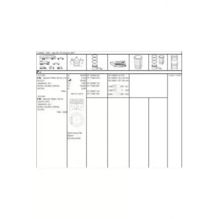 Motor Segman C20NE X20XEV 2.0 8V 2.0 16V Vectra A Vectra B 86.50MM 050 (1.5X1.5X3.0) | AKD 222-3535-50 | OEM 632269
