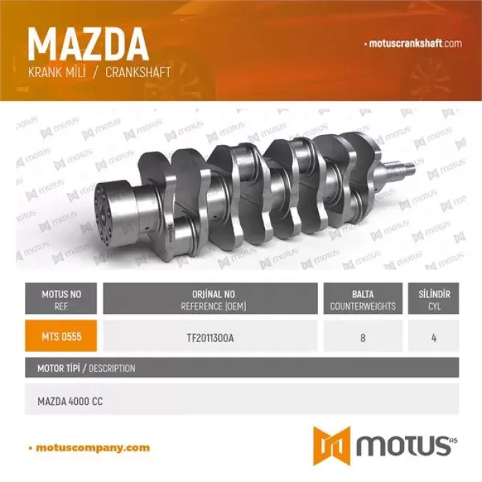 Krank Mili Mazda 4000 Cc 8 Balta | MOTUS 555 | OEM TF2011300A