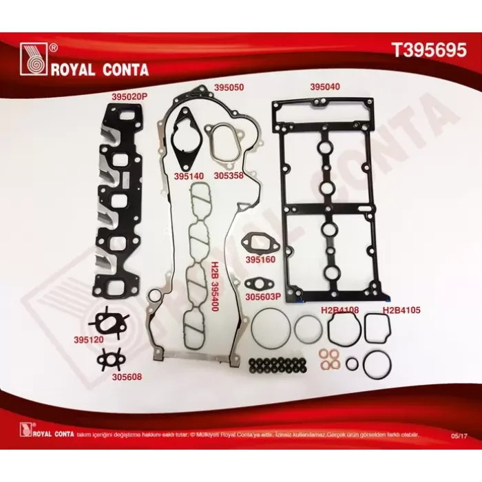 Ust Takim Conta (Reinz Subap Lastikli S.k.c Haric) Doblo Palio Albea Punto Linea Fiorino 1.3 Multijet 16V 1.3JTD 16V Astra H Corsa C / D Z1.3DTJ (1.3CDTI 16V) Suzuki Ignes Swift Wagon R+Z13DT (1.3DDIS 16V) Bipper Nemo 1.3HDI 16V | ROYAL T395695