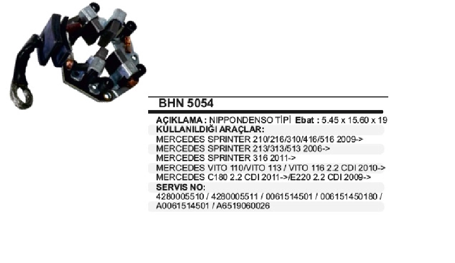 Marş Kömür Yuvası - Sprinter 316, 416, 516, E250 2011 ve sonrası | OEM BHN5054