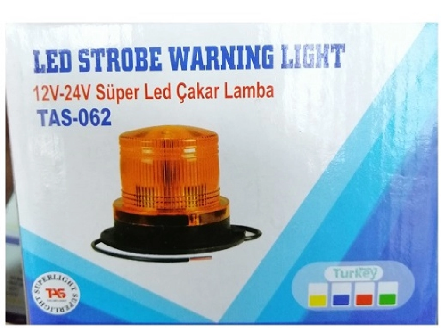 Tepe Döner Lamba 12-24V Kısa Tip LED'li Çakar Civatalı (Sarı) | OEM 03203