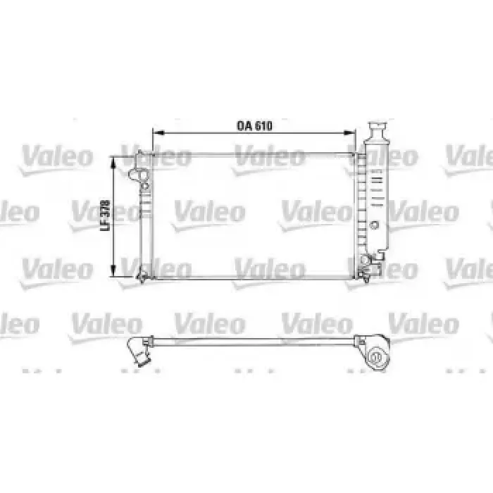 Motor Radyator P405 II 1,9 Klimali Olcu: (355*610*19) | VALEO 810919 | OEM 1300N6