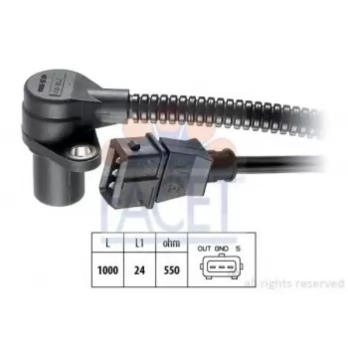 Krank Mili Sensoru Opel Astra F Omega B Vectra | FACET 9.0164 | OEM 90493864