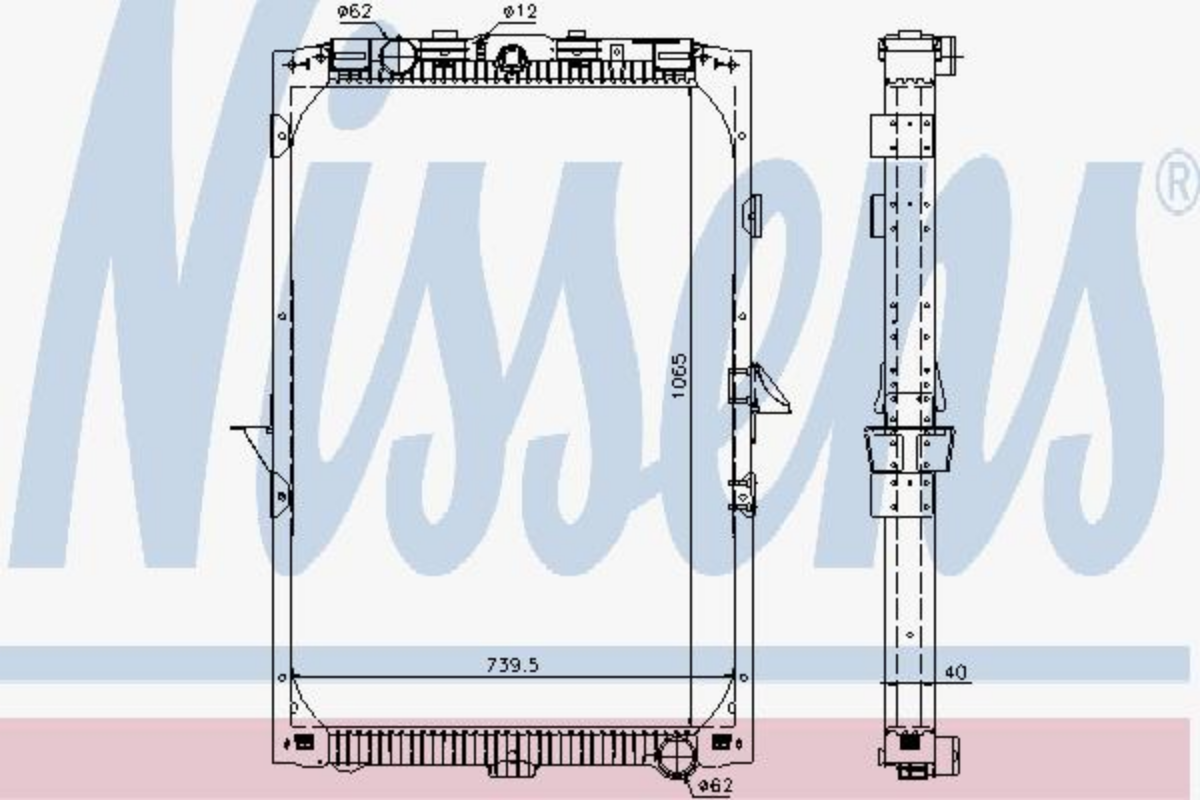 Su Radyatörü DAF XF105 | OEM 1674136