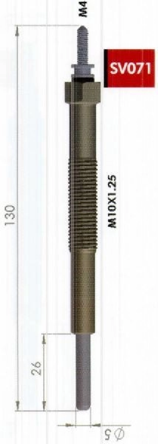 Kızdırma Bujisi 23V Mitsubishi Canter 659 (FE5, FE6) 6.Generation: Canter 60 Euro 3 Canter 659 (FE5 | OEM SV071