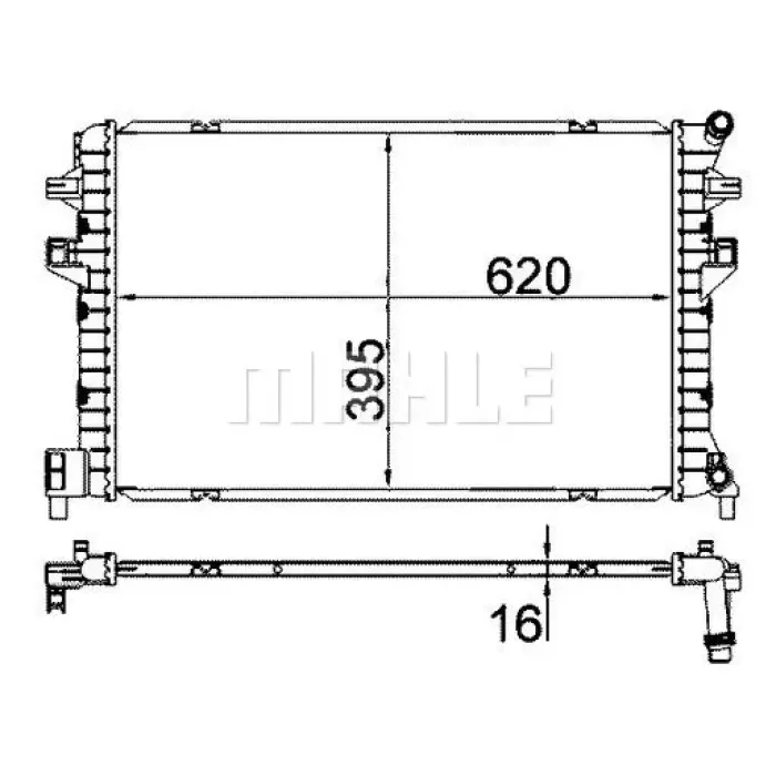 Motor Su Radyatoru Golf 7 A3 Leon Octavia 1.2 1.4 1.6 13> | MAHLE CIR 34 000S | OEM 5Q0121251ED 5Q0121251EJ 5Q0121251GB