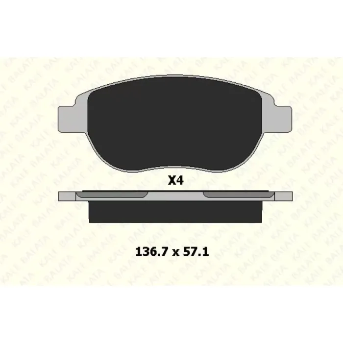 On Fren Balatasi Citroen C3 2 C4 Xsara Berlingo 00> Peugeot 1007 207 307 206 00> Fiat Doblo 06> Geely Emgrand EC7 09>13 | KALE B 23600 190 14 ANS | OEM 77363958