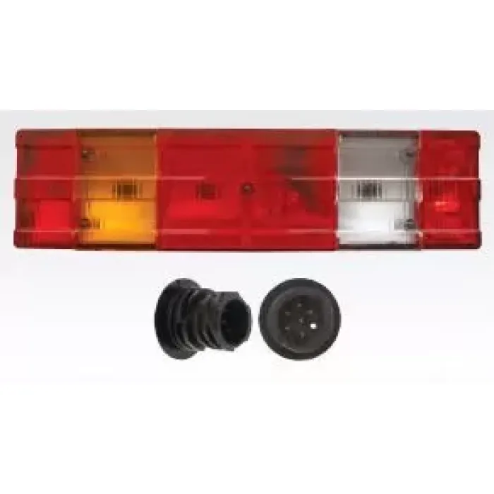 Stop Lambasi Kanalli Sag Amp Soketli Plakasiz Mercedes Actros / Axor / Axor 2 / Actros MP2-MP3 / Uzun Tip 510MM / 7 Fonksiyonlu | CERKEZ PD800-80 | OEM 0015406370 2197580 0880195 0015406370