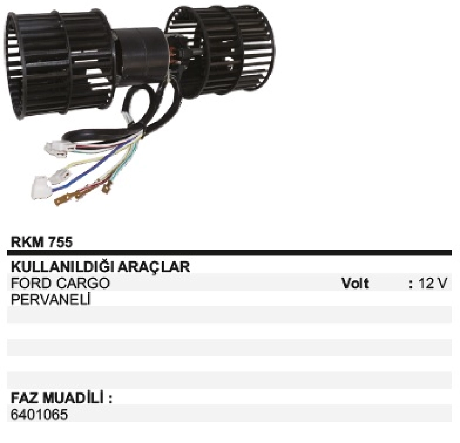 Kalorifer Mot 12V Per Li - Cargo | OEM RKM755