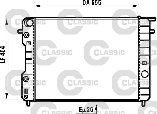 Radyator Opel Omega B | VALEO 731840 | OEM 52463045 6302007