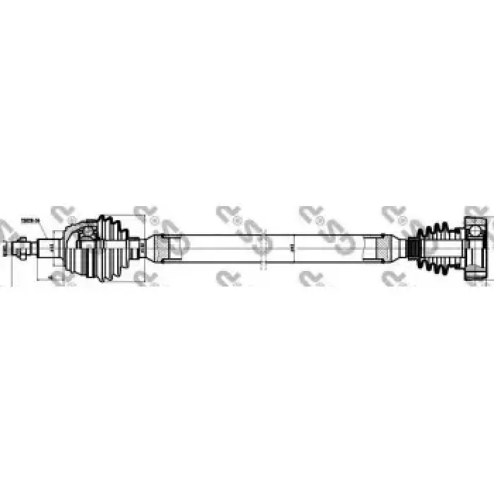 On Aks Sag Golf IV Leon A3 1,6 Toledo Octavia 1,4 16V / 1,6 / 1,9SDI 99>06 | GSP 203046 | OEM 1J0407272BL 1J0407272BL 1J0407272DA 1J0407272 1J0407272DA 1J0407272