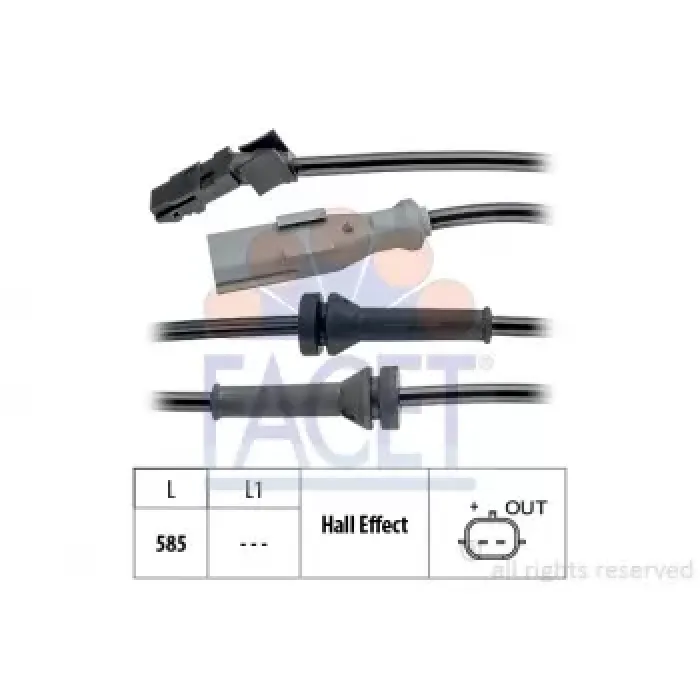 ABS Sensoru Arka Sol Kangoo 3 08> , Citan 415 12> | FACET 21.0144 | OEM 8200441403 479000026R A4159053100
