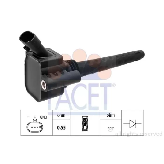 Atesleme Bobini Bravo Punto Evo 500X A.Romeo Guiletta Lancia Delta 3 Jeep Renegade 1.4 | FACET 9.6449 | OEM 55229959