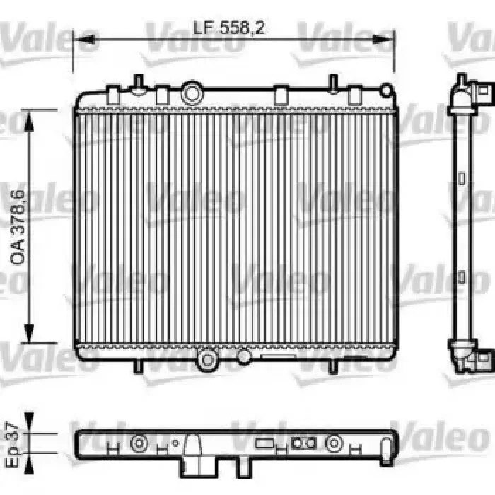Motor Su Radyatoru P407 C5 II C5 III EW10A (2,0 16V) DW10BTED4 (2,0HDI 16V) Xsara II DW10ATED (2,0HDI 8V) | VALEO 734463 | OEM 1330.J8 1330.J8 1330.T1 1330.T1