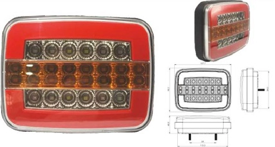 Neon LED 24 Volt Stop Lambası Mf 275 Kayar Sinyalli ( Su Geçirmez ) | OEM 202205-D 24V
