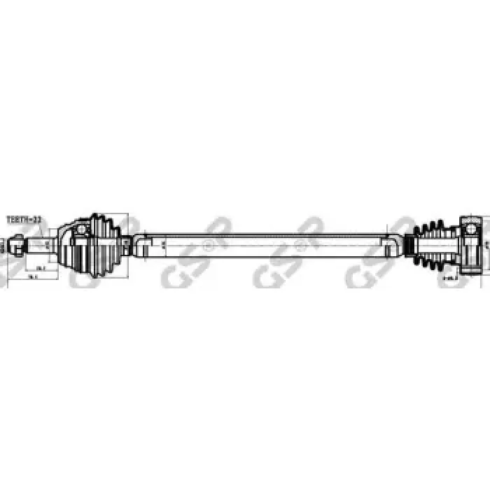 On Aks Sag Polo 1,4 94>01 | GSP 261010 | OEM 6N0407272