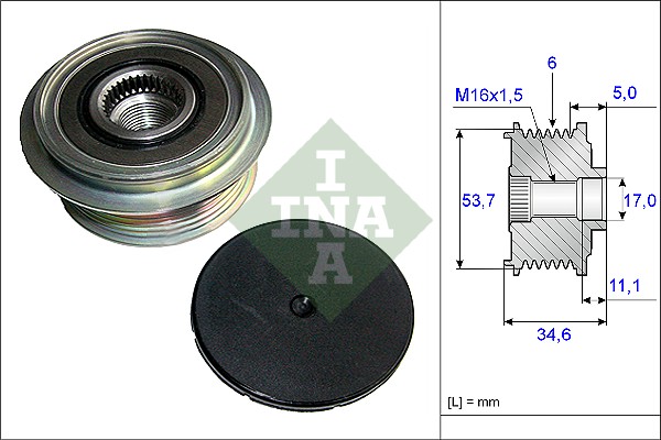 Alternator Rulmanli Kasnak Mondeo IV 07 /> Galaxy S Max 2,0 16V Volvo V70 III S80 II 2,0 16V 07> | INA 535012510 | OEM 30667610 30667610 6G9N10300ABC 6G9N10300ABC