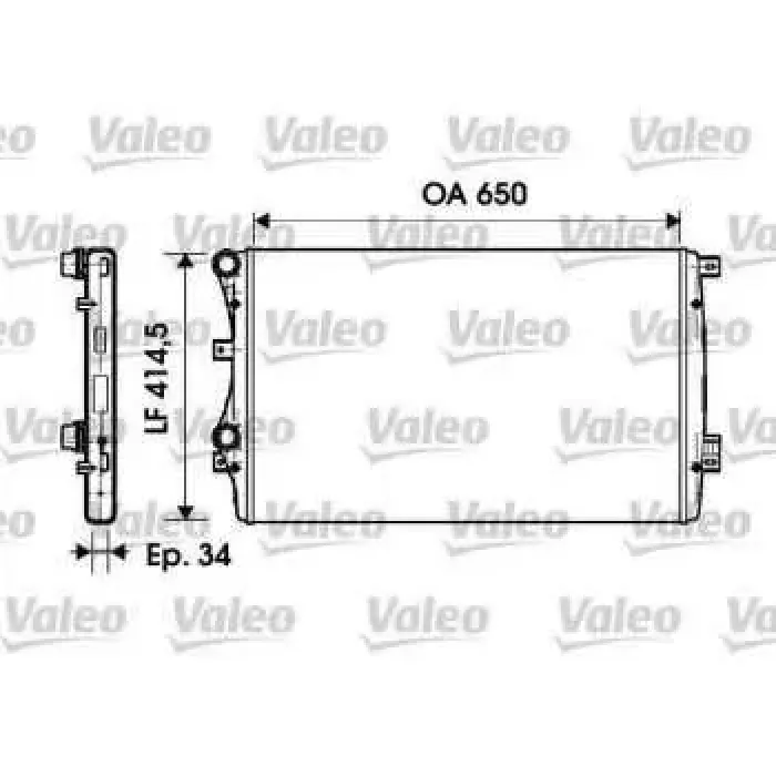 Motor Radyatoru (648X460) Caddy Passat Golf Jetta Octavia Touran Altea Superb 2,0TDI Cfhc 04>13 | VALEO 732872 | OEM 1K0121253AA 1K0121253AA 1K0121253H 1K0121251AA 1K0121253H 1K0121251AA