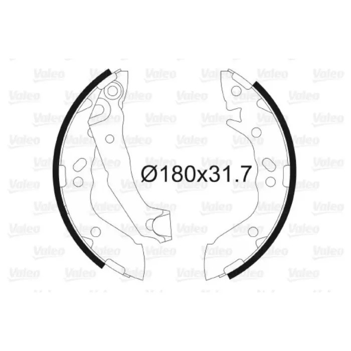 Arka Fren Balatasi Kampana Pabuc Hyundai Atos 1,0 98> | VALEO 562996 | OEM 5830502A00 5830502A00 5830502A10 5830502A10