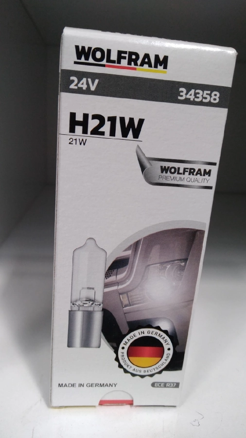 Ampul 24V H21 21W BAY9s Civalı Mercekli | OEM 34358