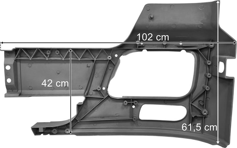 Tampon Actros MP2 Açık Sağ (Fiber-Boyasız) | OEM 9438800173